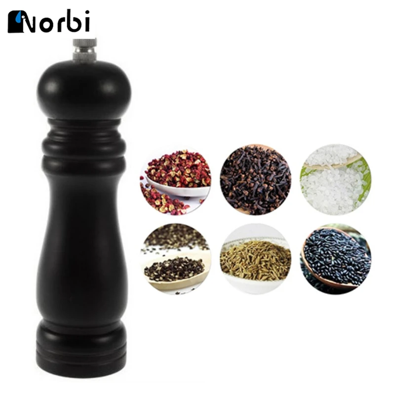 Salt And Pepper Grinder Hand Movement Oak Wood Pepper Mill With Ceramic Grinding Cord Kitchen Cooking Tools
Salt And Pepper Grinder Hand Movement Oak Wood Pepper Mill With Ceramic Grinding Cord Kitchen Cooking Tools