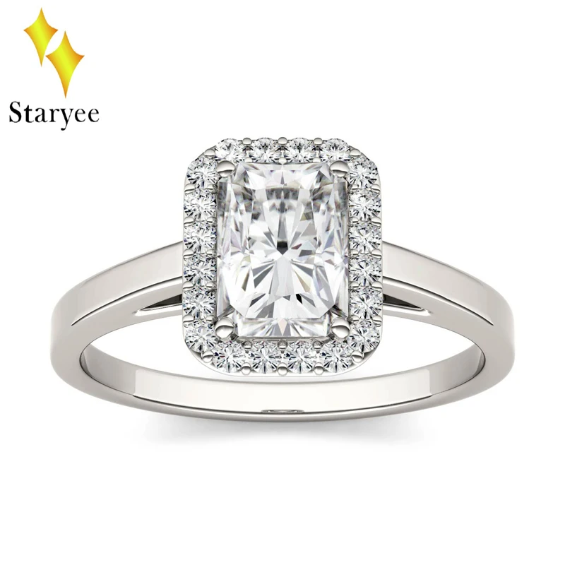 0.7ct 6X4mm DEF Radiant Cut Moissanite Halo Engagement Ring Simple Real 18Kt 750 White Gold Moissanite Anniversary Set Ring
0.7ct 6X4mm DEF Radiant Cut Moissanite Halo Engagement Ring Simple Real 18Kt 750 White Gold Moissanite Anniversary Set Ring