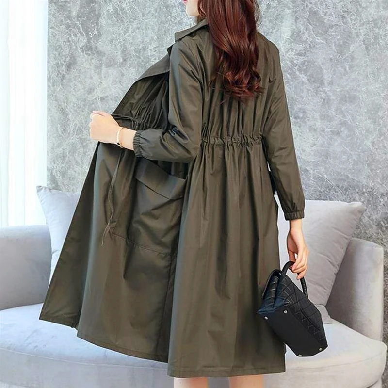 Long Thin Trench Coat Women Korean Fashion Adjustable Waist Windbreaker Female 2019 Spring Casual Loose Solid Elegant Overcoat
Long Thin Trench Coat Women Korean Fashion Adjustable Waist Windbreaker Female 2019 Spring Casual Loose Solid Elegant Overcoat