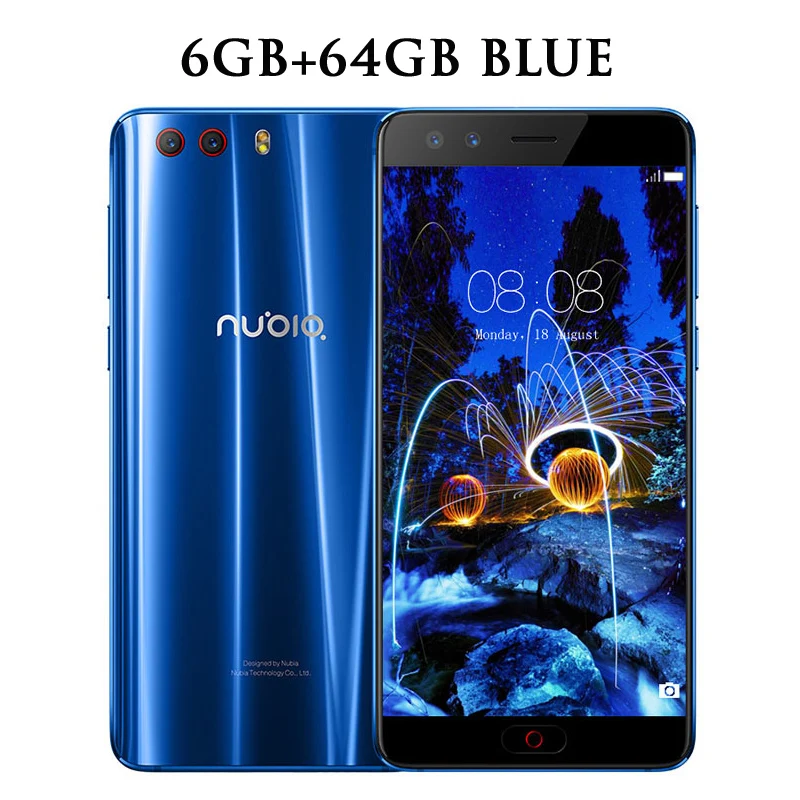 

Global Firmware ZTE Nubia Z17 miniS 6GB RAM/64GB ROM Mobile Phone Dual Front/Back Camera Snapdragon653 5.2" 4G LTE Cellphone NFC