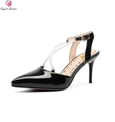 Original Intention Elegant Women Sandals Cow Leather Pointed Toe Thin Heels Sandals Nice Black Nude Grey Shoes Woman US Size 3-9
Original Intention Elegant Women Sandals Cow Leather Pointed Toe Thin Heels Sandals Nice Black Nude Grey Shoes Woman US Size 3-9
