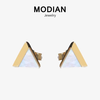 Modian New Sale 100% 925 Sterling Silver Shell Pearl Triangle Mini Stud Earrings Fashion Classic For Women Silver Jewelry
Modian New Sale 100% 925 Sterling Silver Shell Pearl Triangle Mini Stud Earrings Fashion Classic For Women Silver Jewelry