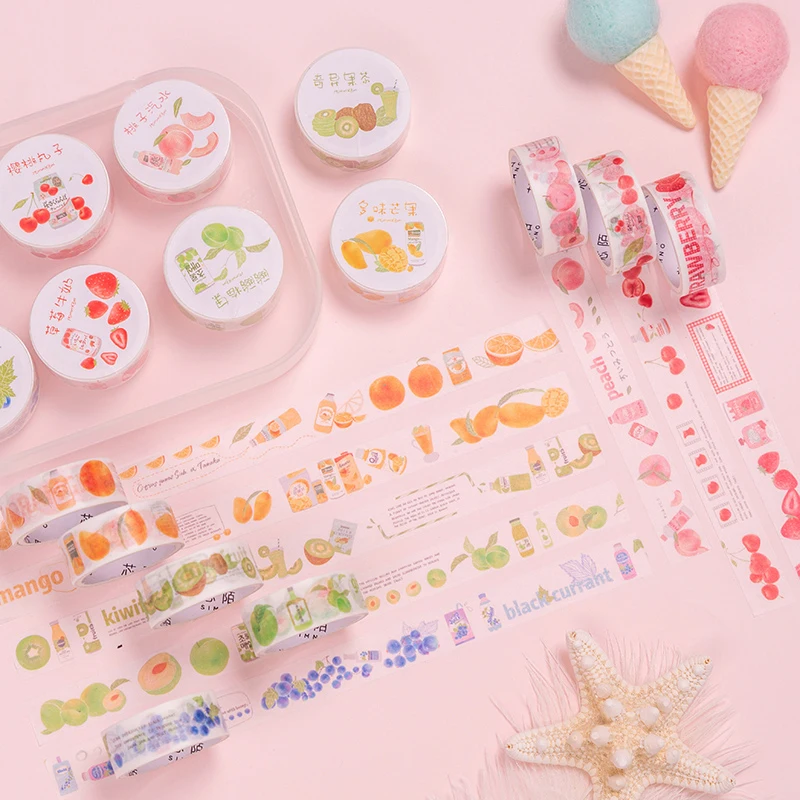 Cartoon drink paper masking tape Decoration fruit juice washi tapes set sticker scrapbooking ablum Label Sticker Stationery
Cartoon drink paper masking tape Decoration fruit juice washi tapes set sticker scrapbooking ablum Label Sticker Stationery