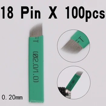 100PCS Green skin Permanent Eyebrow Makeup Curved Blade 18 Needles Manual Eyebrow Tattoo Needles Free Shipping
100PCS Green skin Permanent Eyebrow Makeup Curved Blade 18 Needles Manual Eyebrow Tattoo Needles Free Shipping