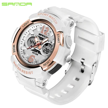 SANDA New Rose Gold White Sport Women Watches Fashion LED Digital Ladies Watch Women montre homme 2020 Relogio Feminino dourado
SANDA New Rose Gold White Sport Women Watches Fashion LED Digital Ladies Watch Women montre homme 2020 Relogio Feminino dourado