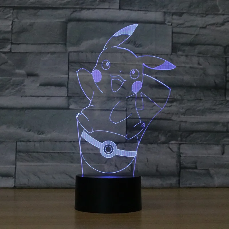 Color changing Flashing touch sensor control Pikachu Acrylic 3D LED Night Light LED Anime Pocket Monsters USB table Lamp
Color changing Flashing touch sensor control Pikachu Acrylic 3D LED Night Light LED Anime Pocket Monsters USB table Lamp