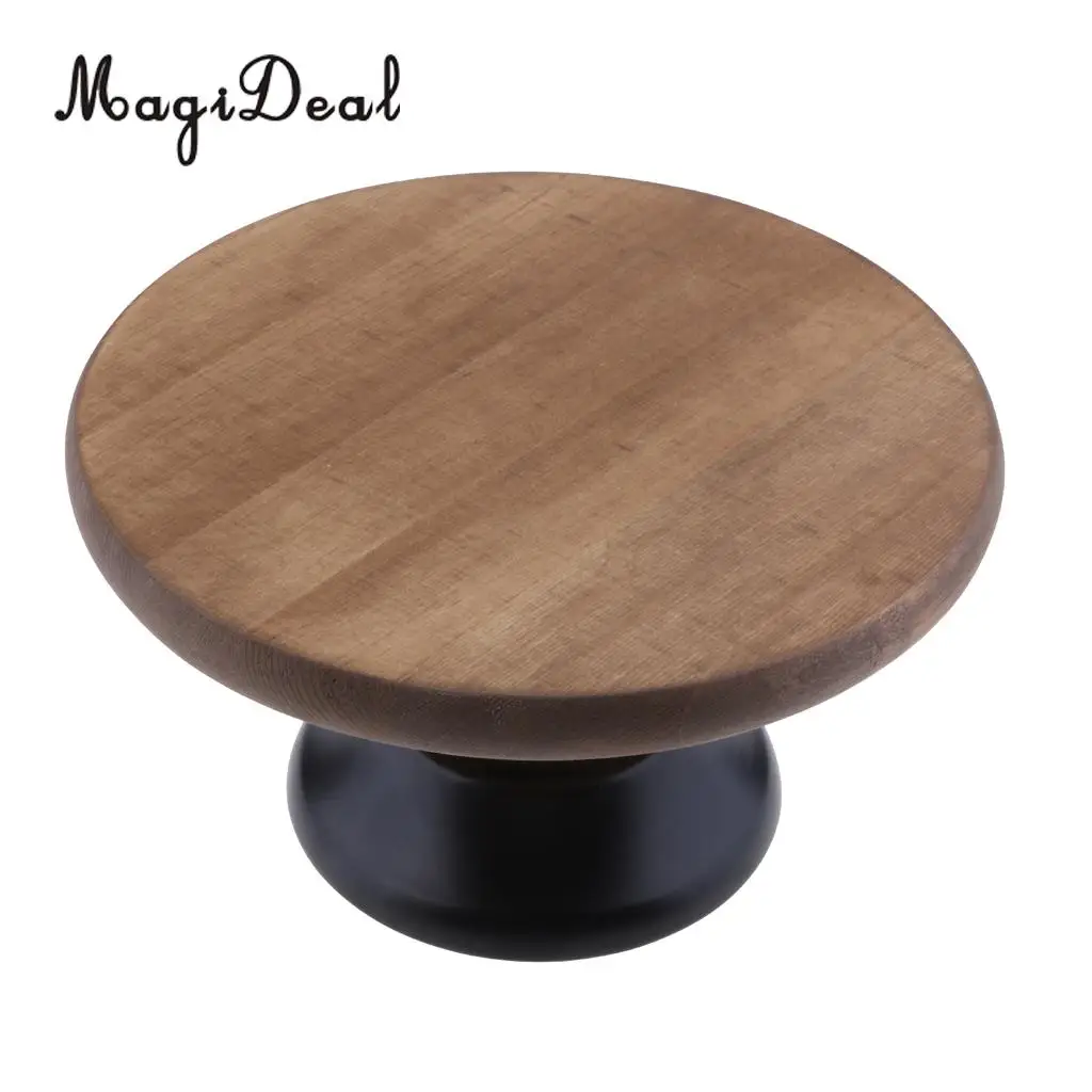 MagiDeal Wood Cake Stand 10/12inch Wedding Cake Fondant Display Plate