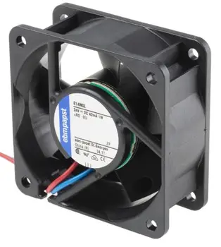 Ebmpapst 614NGL cooling fan size 60 x 60 x 25.4mm 64MA 1W 24 V DC Axial fan air flow 21m3/h 2500rpm
Ebmpapst 614NGL cooling fan size 60 x 60 x 25.4mm 64MA 1W 24 V DC Axial fan air flow 21m3/h 2500rpm