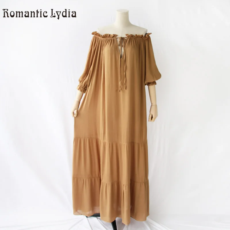 Women Summer Ankle-Length Pleated Dress Slash Neck Khaki Loose Beach Maxi Maternity Dress
Women Summer Ankle-Length Pleated Dress Slash Neck Khaki Loose Beach Maxi Maternity Dress
