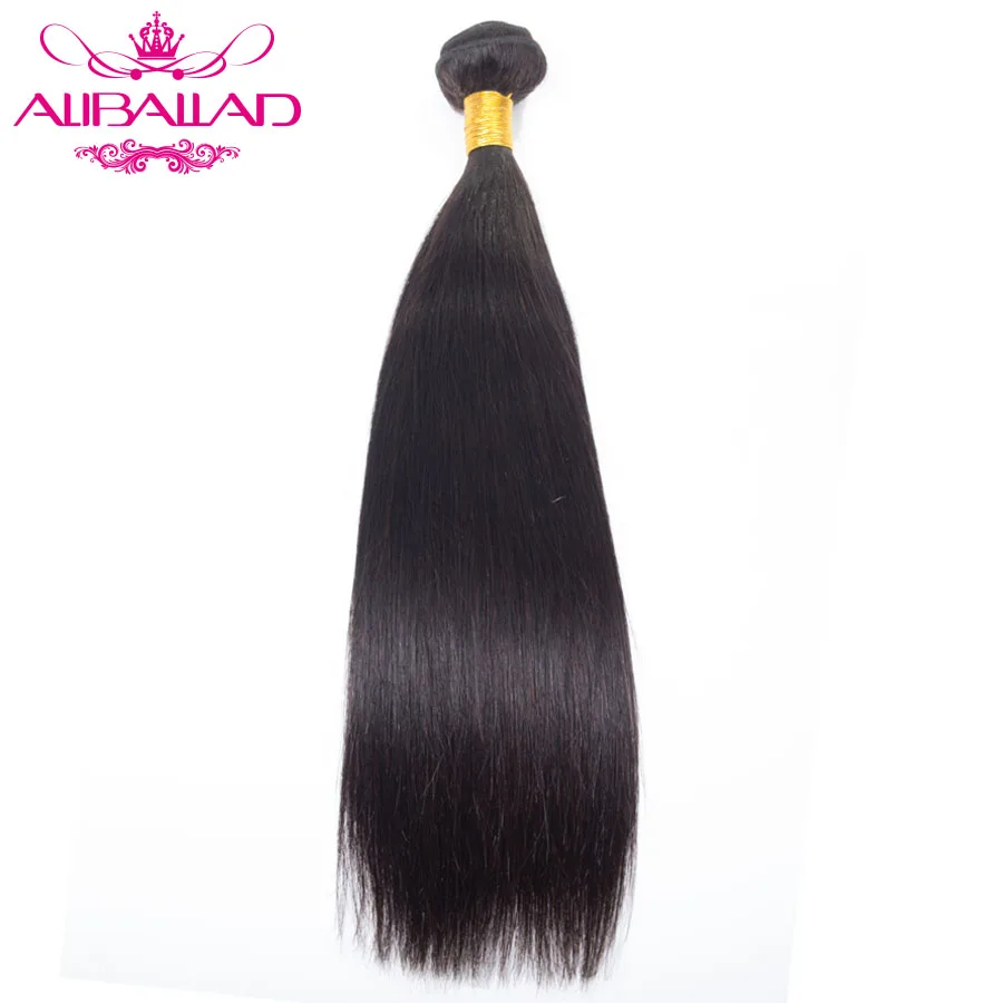 Aliballad Brazilian Straight Hair Non-Remy Hair Bundle 8-28 Inch Natural Color Human Hair Weaving 3