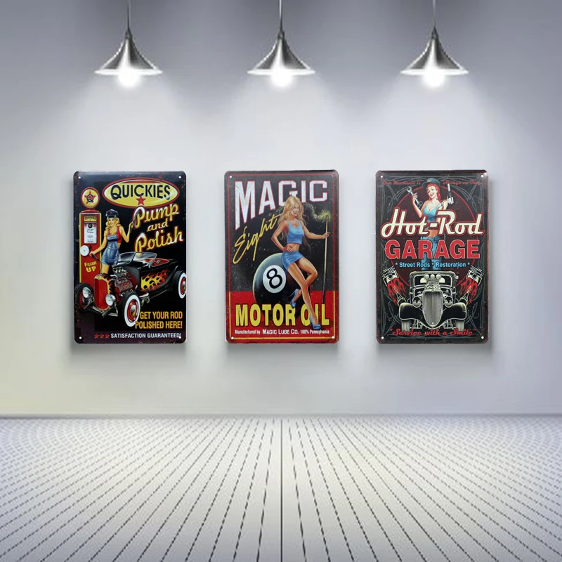 Vintage Home Decor Hot Rod Garage Vintage Metal Tin Signs Retro Metal Sign Decor The Wall of Cafe Bar Home Man Cave Neon Sign
Vintage Home Decor Hot Rod Garage Vintage Metal Tin Signs Retro Metal Sign Decor The Wall of Cafe Bar Home Man Cave Neon Sign