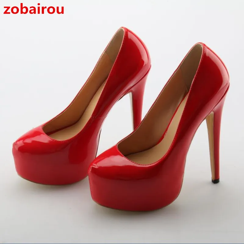 Zobairou Red Patent leather Platform Pumps Woman Sexy Slip-on Dress Shoes Super High Heels Wedding Wedge Shoes Club Wear Heels
Zobairou Red Patent leather Platform Pumps Woman Sexy Slip-on Dress Shoes Super High Heels Wedding Wedge Shoes Club Wear Heels