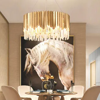 Postmodern light luxury crystal strip stainless steel titanium chandelier living room crystal lamp modern crystal lamp lamps
Postmodern light luxury crystal strip stainless steel titanium chandelier living room crystal lamp modern crystal lamp lamps