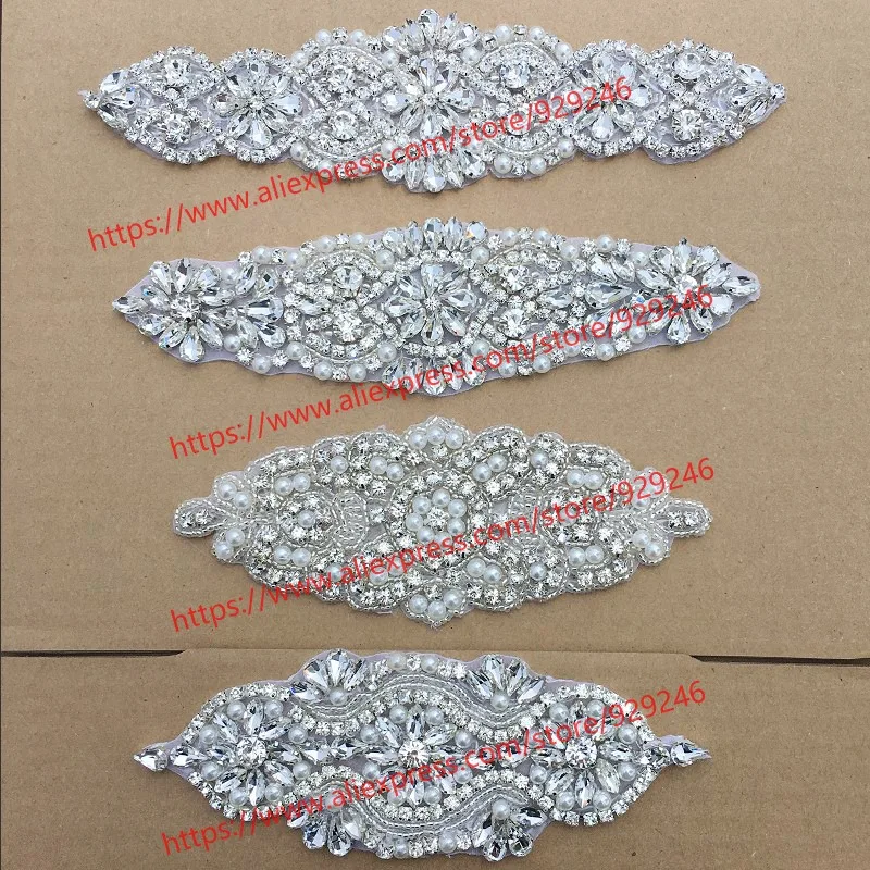 2pcs/lot bridal crystal trims pearll rhinestone beaded applique for bridal dress belt ornaments fashion garment sewing accessory
2pcs/lot bridal crystal trims pearll rhinestone beaded applique for bridal dress belt ornaments fashion garment sewing accessory