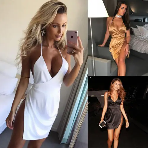 Hirigin Sexy Women Sleeveless Bodycon Halter Dress Casual Party Mini Dress V Clubwear Backless Deep Split Ends
Hirigin Sexy Women Sleeveless Bodycon Halter Dress Casual Party Mini Dress V Clubwear Backless Deep Split Ends