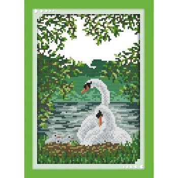 Everlasting love White swan (2) Chinese cross stitch kits Ecological cotton stamped 11CT DIY gift new year decorations for home
Everlasting love White swan (2) Chinese cross stitch kits Ecological cotton stamped 11CT DIY gift new year decorations for home