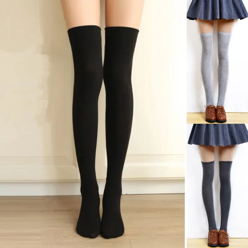 Women Girls Solid Color Cotton Thigh High Over The Knee Stocks Student Japanese Style Basic Opaque Stretchy Long Socks De4_C
Women Girls Solid Color Cotton Thigh High Over The Knee Stocks Student Japanese Style Basic Opaque Stretchy Long Socks De4_C