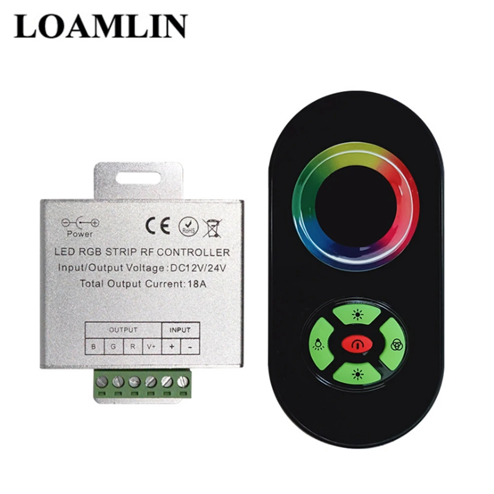 Wireless RF Touch Panel RGB DC 12-24V 18A 5Keys Remote Controller Black White Touch Controller For LED Strip 5050 2835 3528 3014
Wireless RF Touch Panel RGB DC 12-24V 18A 5Keys Remote Controller Black White Touch Controller For LED Strip 5050 2835 3528 3014