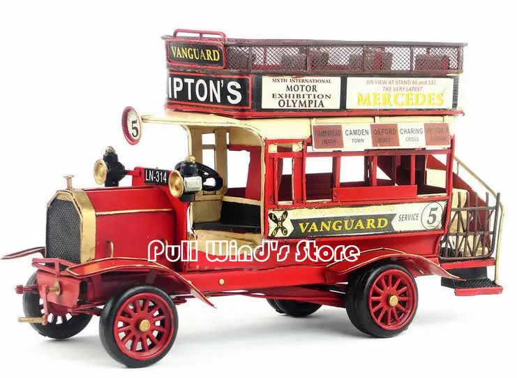 Vintage iron Bus model 1966 double-decker tour bus Do the old retro car model Metal Crafts Classic office desktop decoration
Vintage iron Bus model 1966 double-decker tour bus Do the old retro car model Metal Crafts Classic office desktop decoration