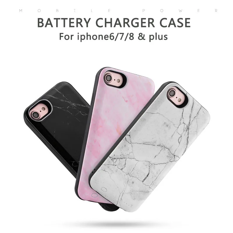 UVR Marble Battery Charger Case for iPhone 6/7/8 3000mAh/6000mAh Portable External Power Bank 6/7plus | Мобильные телефоны и