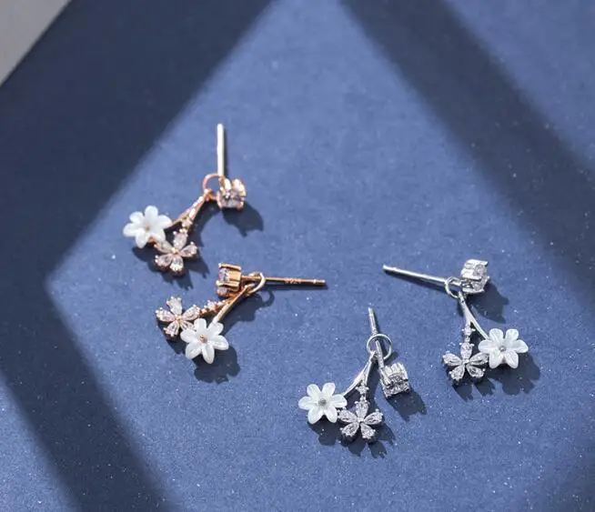 1PAIR Authentic Real 100% 925 Sterling Silver fine Jewelry Shell &zirconia Flower Front&Back ear Earrings GTLE2357
1PAIR Authentic Real 100% 925 Sterling Silver fine Jewelry Shell &zirconia Flower Front&Back ear Earrings GTLE2357