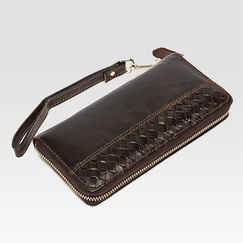 Men's fashion leather wallet business woven leather purse wallet long leather clutch hand bag
Men's fashion leather wallet business woven leather purse wallet long leather clutch hand bag