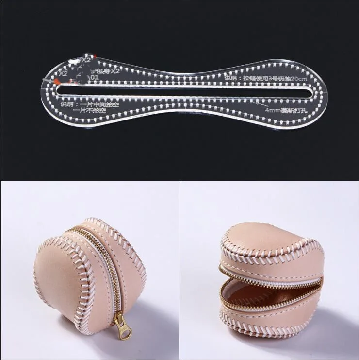 New Clear Acrylic Coin purse baseball bag Pattern Stencil Template Set Leather Craft DIY
New Clear Acrylic Coin purse baseball bag Pattern Stencil Template Set Leather Craft DIY