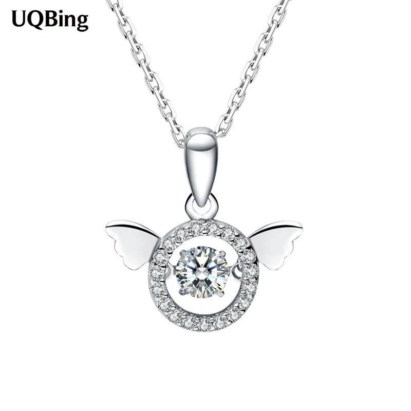 Wholesale 925 Sterling Silver Angel Wings Crystal Necklaces Chain Sterling Silver Necklaces Jewelry Collar Colar de Plata
Wholesale 925 Sterling Silver Angel Wings Crystal Necklaces Chain Sterling Silver Necklaces Jewelry Collar Colar de Plata