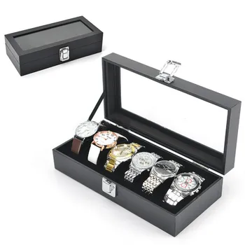 Hot Sale Watch Box 6 Grids With PU Leather Watches Display Case Jewelry Storage Organizer Watch Box Gift Organizer Caja Reloj
Hot Sale Watch Box 6 Grids With PU Leather Watches Display Case Jewelry Storage Organizer Watch Box Gift Organizer Caja Reloj