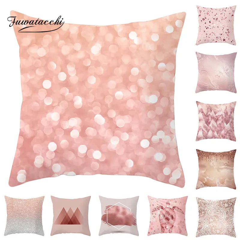 Fuwatacchi Rose Gold Geometric Cushion Cover Glitter Decorative Pillows Cover for Home Sofa Polyester Throw Pillowcases 45*45cm
Fuwatacchi Rose Gold Geometric Cushion Cover Glitter Decorative Pillows Cover for Home Sofa Polyester Throw Pillowcases 45*45cm