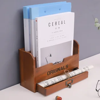 Zakka Retro Old Desktop Multi-storage Box Jewelry Folder Book Magazine Organize Racks Decorations Home Office Organizer Tools
Zakka Retro Old Desktop Multi-storage Box Jewelry Folder Book Magazine Organize Racks Decorations Home Office Organizer Tools