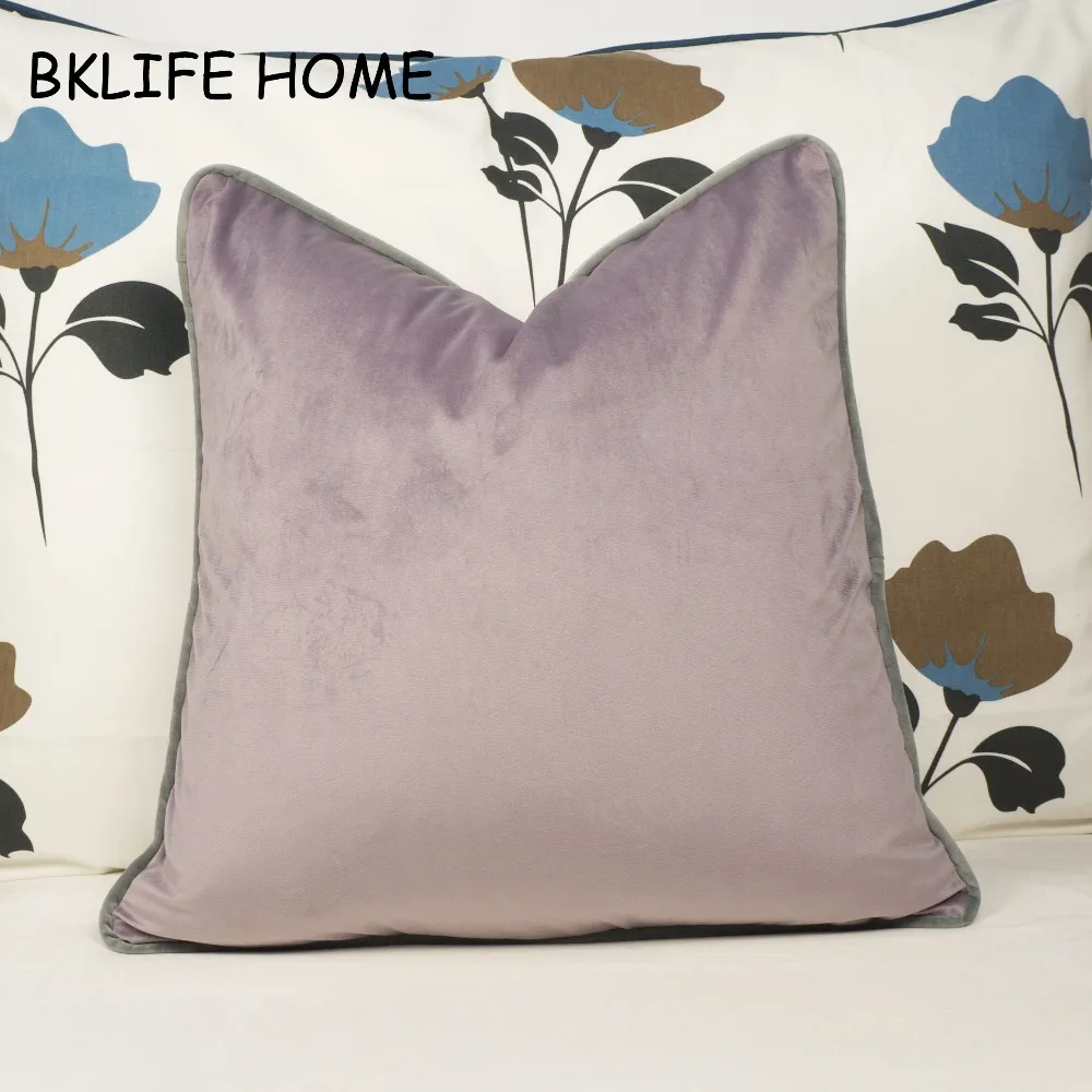 Gray Piping Velvet Cushion Cover Light Purple Pillow Case Chair/Sofa Pillow Cover No Balling-up Home Decor Without Stuffing
Gray Piping Velvet Cushion Cover Light Purple Pillow Case Chair/Sofa Pillow Cover No Balling-up Home Decor Without Stuffing