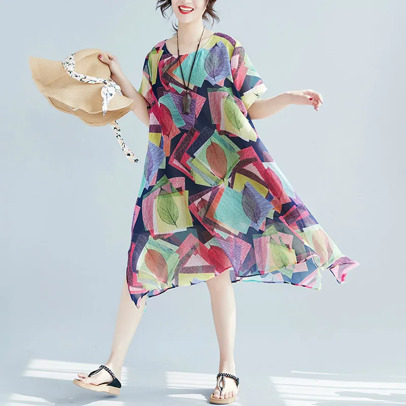 Women Dress Summer Plus Big Size Chiffon Hawaiian Holiday Lady Vestidos Print Panelled Female Casual Beach Sundress 2019 LP197
Women Dress Summer Plus Big Size Chiffon Hawaiian Holiday Lady Vestidos Print Panelled Female Casual Beach Sundress 2019 LP197