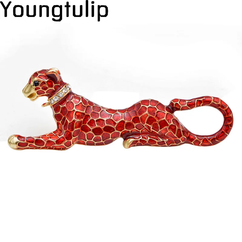 Young Tulip Red Color Enamel Leopard Brooches Unisex Women and Men Fashion Brooch Pin Vivid Animal Accessories High Quality Gift
Young Tulip Red Color Enamel Leopard Brooches Unisex Women and Men Fashion Brooch Pin Vivid Animal Accessories High Quality Gift