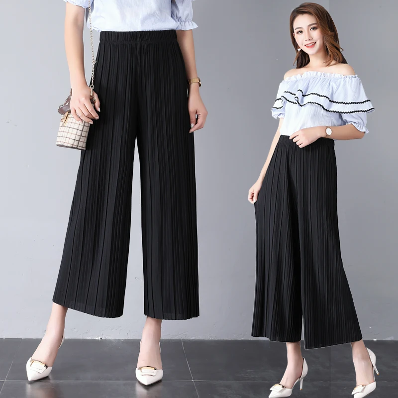 SNOW PINNACLE 2018 New Summer womens Wide leg pants Chiffon Thin Pleasted Printed Floral high waist trourses plus size XL-4XL
SNOW PINNACLE 2018 New Summer womens Wide leg pants Chiffon Thin Pleasted Printed Floral high waist trourses plus size XL-4XL