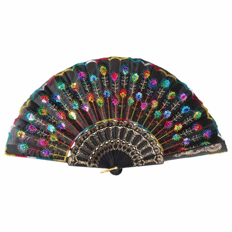 New Peacock Tail Folding Hand Fan Chinese Style Fabric Decor Embroidered Flower Pattern Bead Fan Dancing Photo Props
New Peacock Tail Folding Hand Fan Chinese Style Fabric Decor Embroidered Flower Pattern Bead Fan Dancing Photo Props