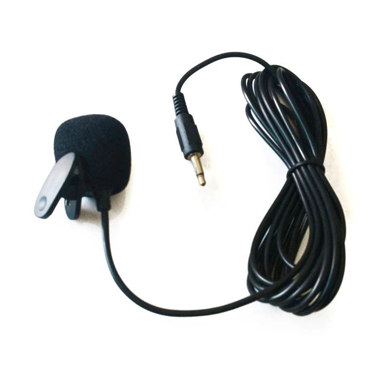 1pc 3.5mm Car Clip External Microphone 3m Length Cable Mic For Bluetooth Stereo GPS DVD MP5 Radio Mayitr