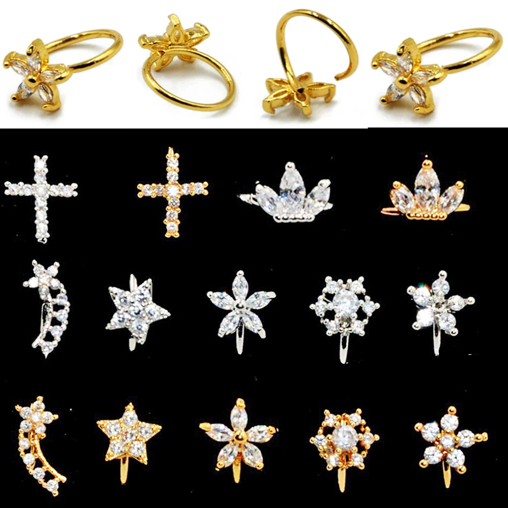 7PC Mixed Design Brass Handable Easy Open Crown,Cross,Flower Bendable Piercing Ear Tragus Cartilage Earring Nose Hoops Ring
7PC Mixed Design Brass Handable Easy Open Crown,Cross,Flower Bendable Piercing Ear Tragus Cartilage Earring Nose Hoops Ring