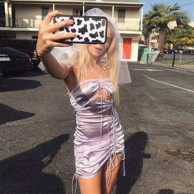 New Summer Elegant Pleated Lace Up Party Vestidos Women Night Club Halter Babe Bodycon Ladies Hollow Out Hip Package Mini Dress
New Summer Elegant Pleated Lace Up Party Vestidos Women Night Club Halter Babe Bodycon Ladies Hollow Out Hip Package Mini Dress