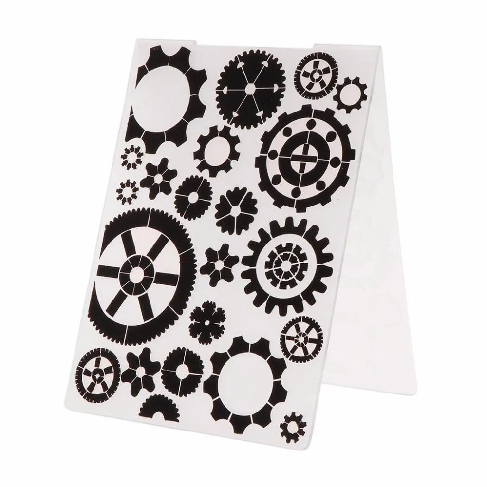 Plastic Embossing Folder Template for DIY Scrapbook Photo Album Card Paper Craft Gear
Plastic Embossing Folder Template for DIY Scrapbook Photo Album Card Paper Craft Gear