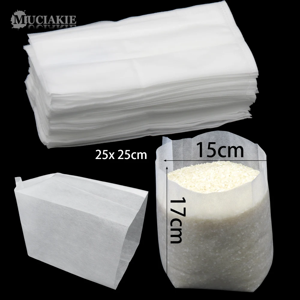 MUCIAKIE 100 шт 25x25 20x32 20x22 20x20 см мешки для выращивания биоразлагаемые посадки дышащие