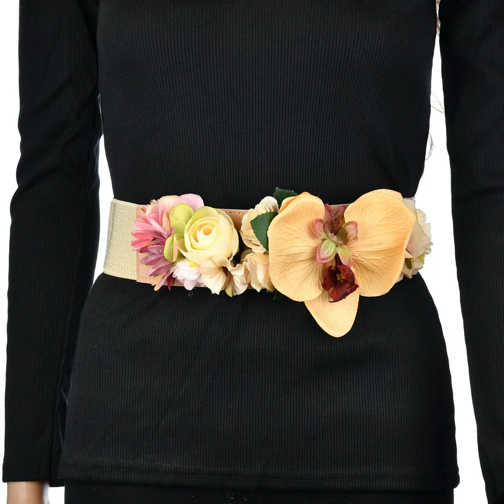 Fashion Women Elastic Wide Corset Belt For Women Glass Crystal Ceinture Ladies Thin Flower inlaid Belt Waist Girdle BW05
Fashion Women Elastic Wide Corset Belt For Women Glass Crystal Ceinture Ladies Thin Flower inlaid Belt Waist Girdle BW05