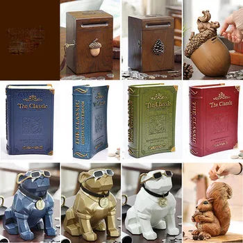 AIBOULL12 design Piggy bank adult cash coin banknote money bank solid wood with lock children creative anti-fall oversized gifts
AIBOULL12 design Piggy bank adult cash coin banknote money bank solid wood with lock children creative anti-fall oversized gifts