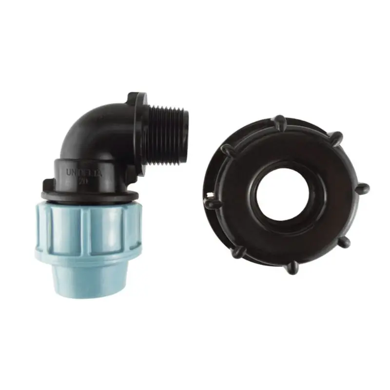 Garden Pipe Elbow Connector To 25mm Angled MDPE Compression Fitting For IBC Tank #306
Garden Pipe Elbow Connector To 25mm Angled MDPE Compression Fitting For IBC Tank #306