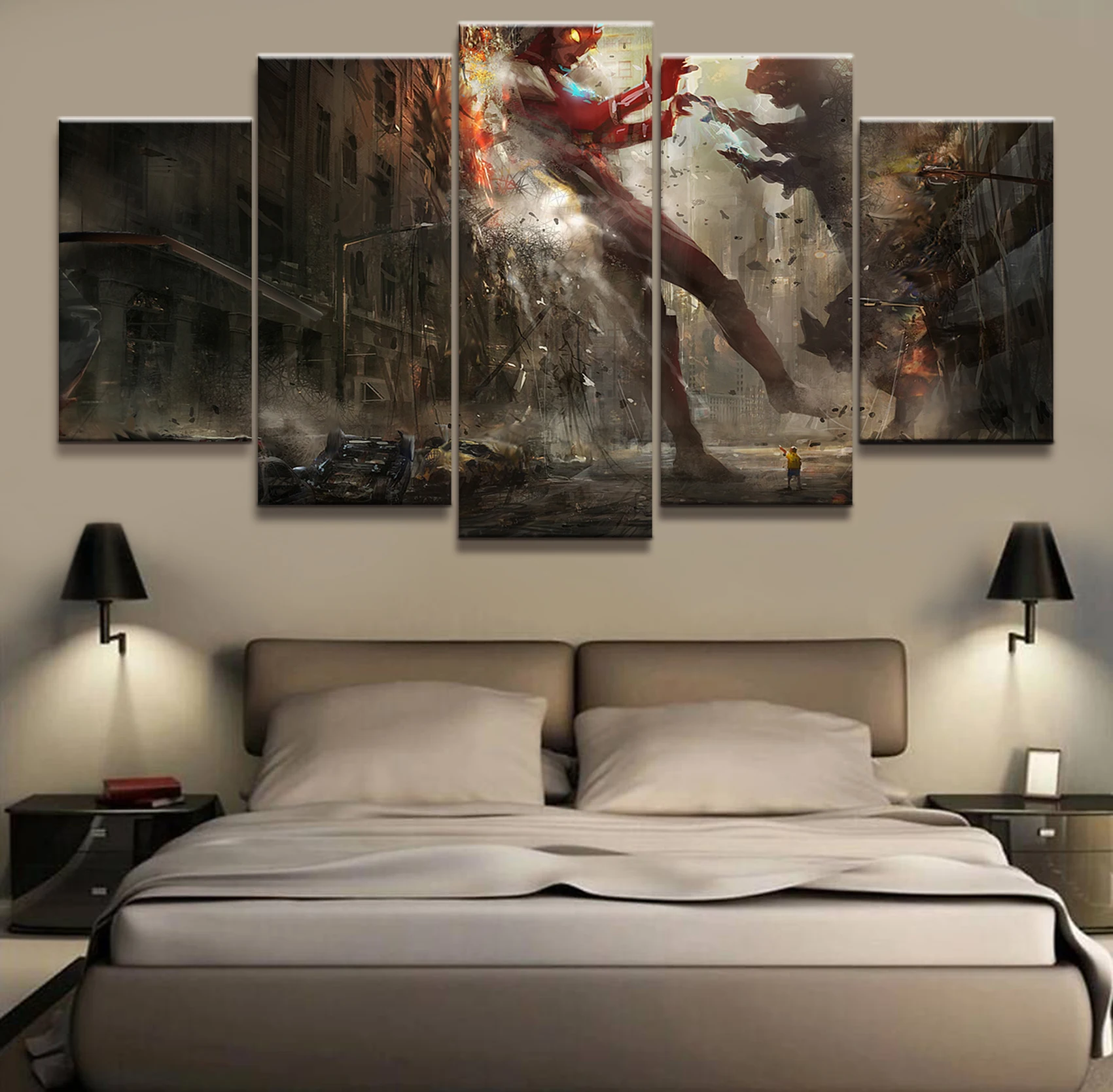 Home Decor Canvas 5 Panels Anime Ultraman Monster War Cartoon Piece Poster Picture Wall Decoration Painting Wholesale
Home Decor Canvas 5 Panels Anime Ultraman Monster War Cartoon Piece Poster Picture Wall Decoration Painting Wholesale