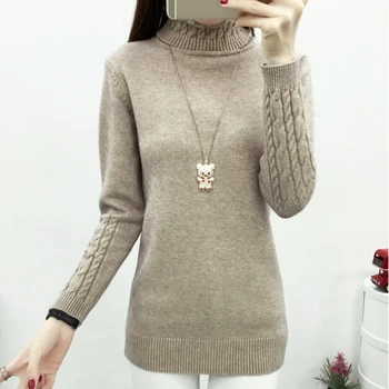 2017 Autumn Fashion Women Solid Color Turtleneck Tricot Tops Casual Oversized Twist Knitted Long Sleeve Female Pullover Sweater
2017 Autumn Fashion Women Solid Color Turtleneck Tricot Tops Casual Oversized Twist Knitted Long Sleeve Female Pullover Sweater