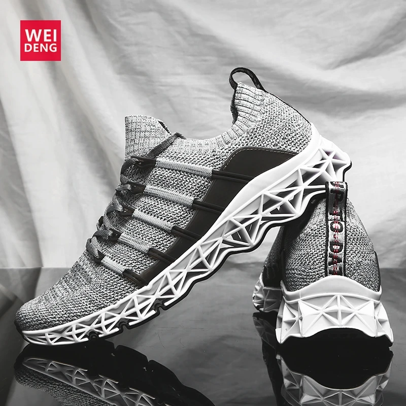 WeiDeng Men Blade Hombre Tenis Masculine Shoes Running WAVE PROPHECY Elastomer Sole Mesh Casual Breathable Shock Absorption
WeiDeng Men Blade Hombre Tenis Masculine Shoes Running WAVE PROPHECY Elastomer Sole Mesh Casual Breathable Shock Absorption
