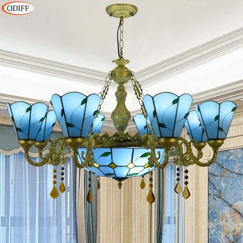 Modern simplicity Mediterranean Blue 68 heads Living room dining room bedroom Crystal Chandelier Stained glass Pendant lamps
Modern simplicity Mediterranean Blue 68 heads Living room dining room bedroom Crystal Chandelier Stained glass Pendant lamps