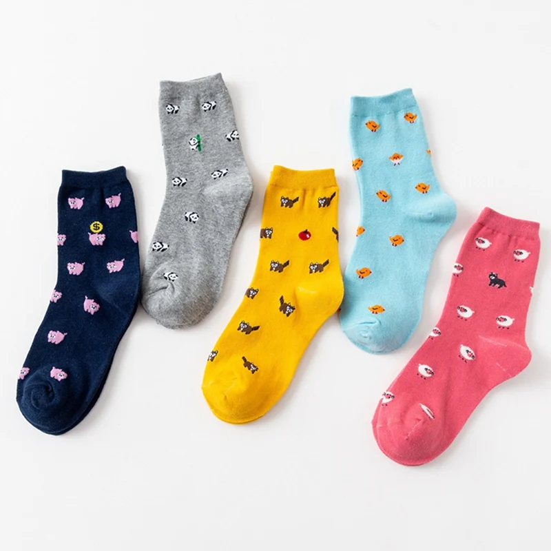 Women'S Autumn Winter Fashion High Waist Cute Cartoon Cotton Socks Printed Animal Bird Panda Raccoon Wolf Sheep Pig Home Floor
Women'S Autumn Winter Fashion High Waist Cute Cartoon Cotton Socks Printed Animal Bird Panda Raccoon Wolf Sheep Pig Home Floor