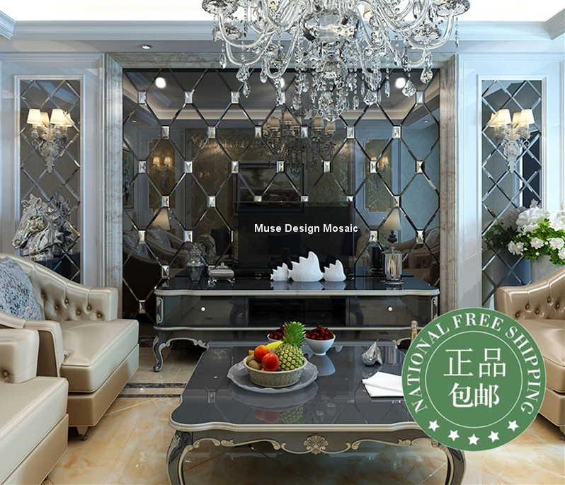 Customized Beveled Grey Art Glass Mirror Mosaic Tiles, Showroom wall KTV Display cabinet DIY decorate, Silver/Gold/Copper
Customized Beveled Grey Art Glass Mirror Mosaic Tiles, Showroom wall KTV Display cabinet DIY decorate, Silver/Gold/Copper